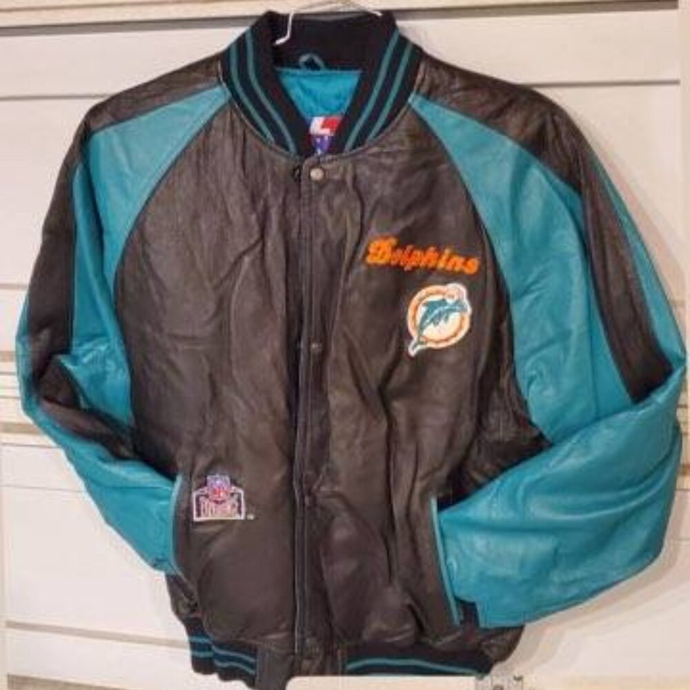 Miami Dolphins Vintage Leather Jacket